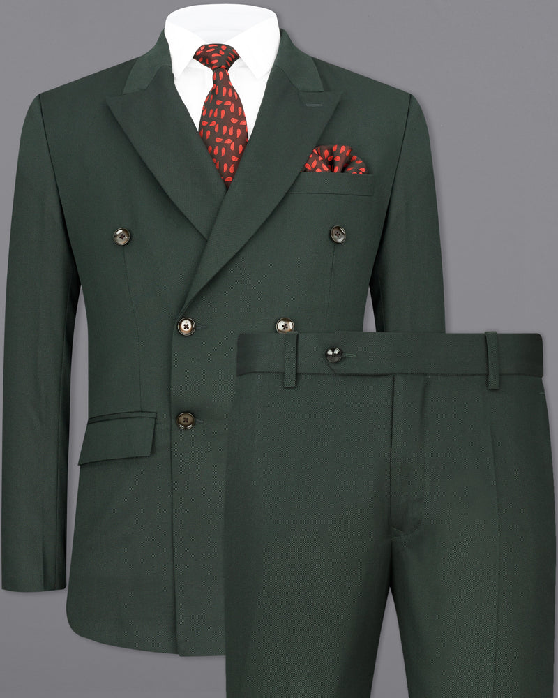 Heavy Metal Green Double Breasted Suit