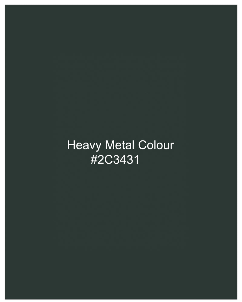 Heavy Metal Green Bandhgala Suit