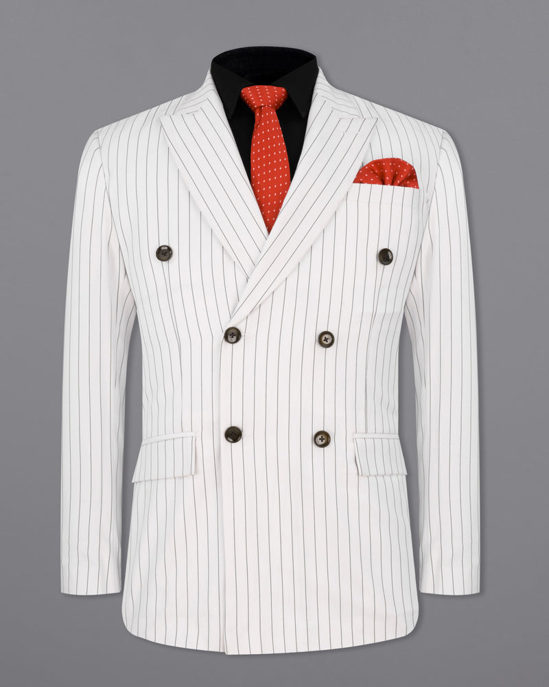 Bright White Striped Double Breasted Suit ST2303-DB-36, ST2303-DB-38, ST2303-DB-40, ST2303-DB-42, ST2303-DB-44, ST2303-DB-46, ST2303-DB-48, ST2303-DB-50, ST2303-DB-52, ST2303-DB-54, ST2303-DB-56, ST2303-DB-58, ST2303-DB-60