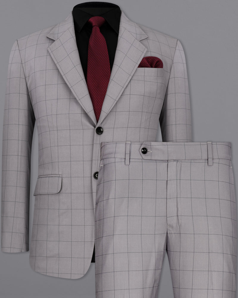 Regent Gray Windowpane Single Breasted Suit ST2312-SB-36, ST2312-SB-38, ST2312-SB-40, ST2312-SB-42, ST2312-SB-44, ST2312-SB-46, ST2312-SB-48, ST2312-SB-50, ST2312-SB-52, ST2312-SB-54, ST2312-SB-56, ST2312-SB-58, ST2312-SB-60