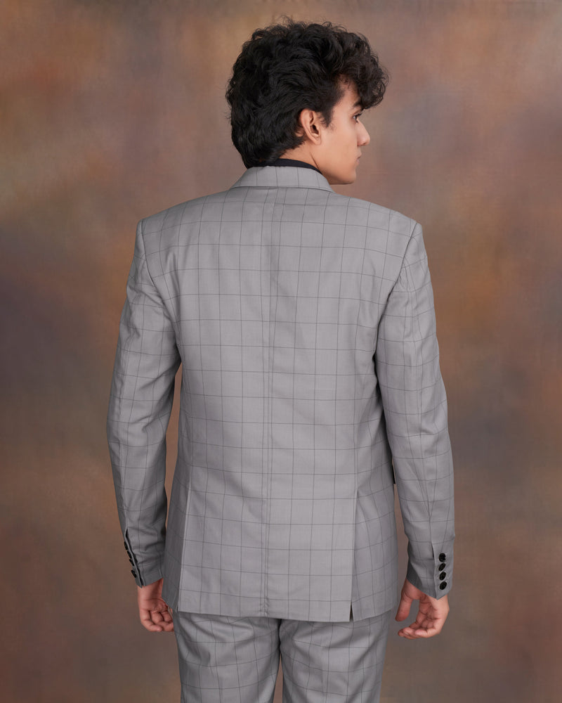 Regent Gray Windowpane Single Breasted Suit ST2312-SB-36, ST2312-SB-38, ST2312-SB-40, ST2312-SB-42, ST2312-SB-44, ST2312-SB-46, ST2312-SB-48, ST2312-SB-50, ST2312-SB-52, ST2312-SB-54, ST2312-SB-56, ST2312-SB-58, ST2312-SB-60