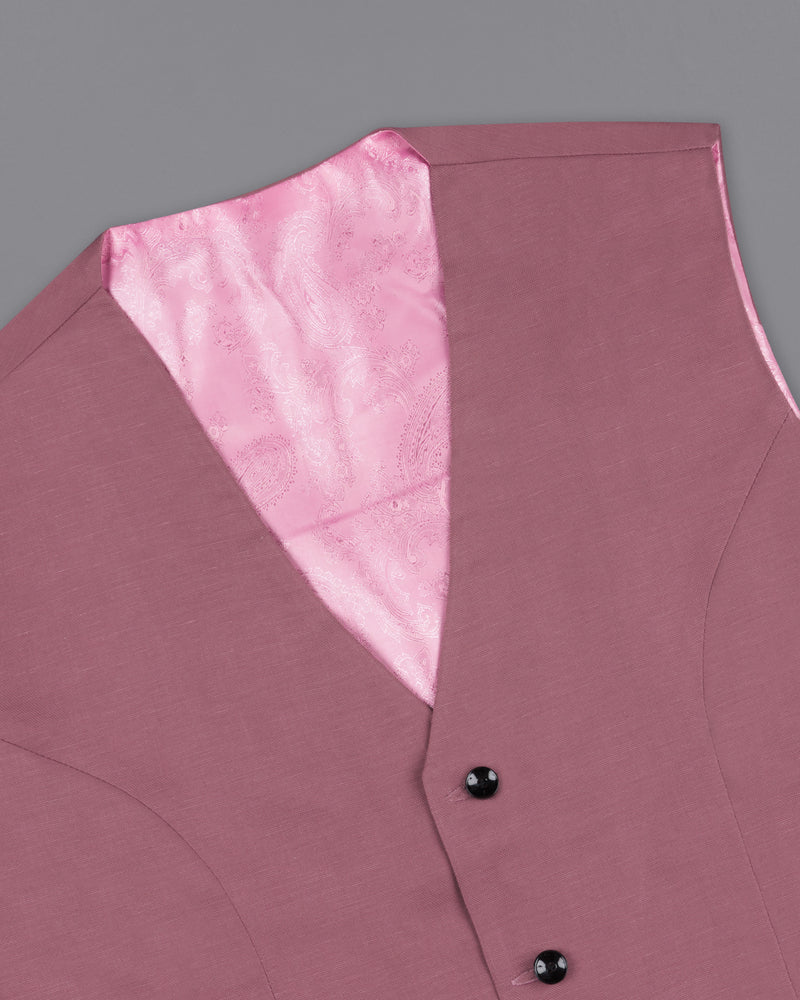 Dark Chestnut Pink Single Breasted Luxurious Linen Suit ST2313-SB-36, ST2313-SB-38, ST2313-SB-40, ST2313-SB-42, ST2313-SB-44, ST2313-SB-46, ST2313-SB-48, ST2313-SB-50, ST2313-SB-52, ST2313-SB-54, ST2313-SB-56, ST2313-SB-58, ST2313-SB-60