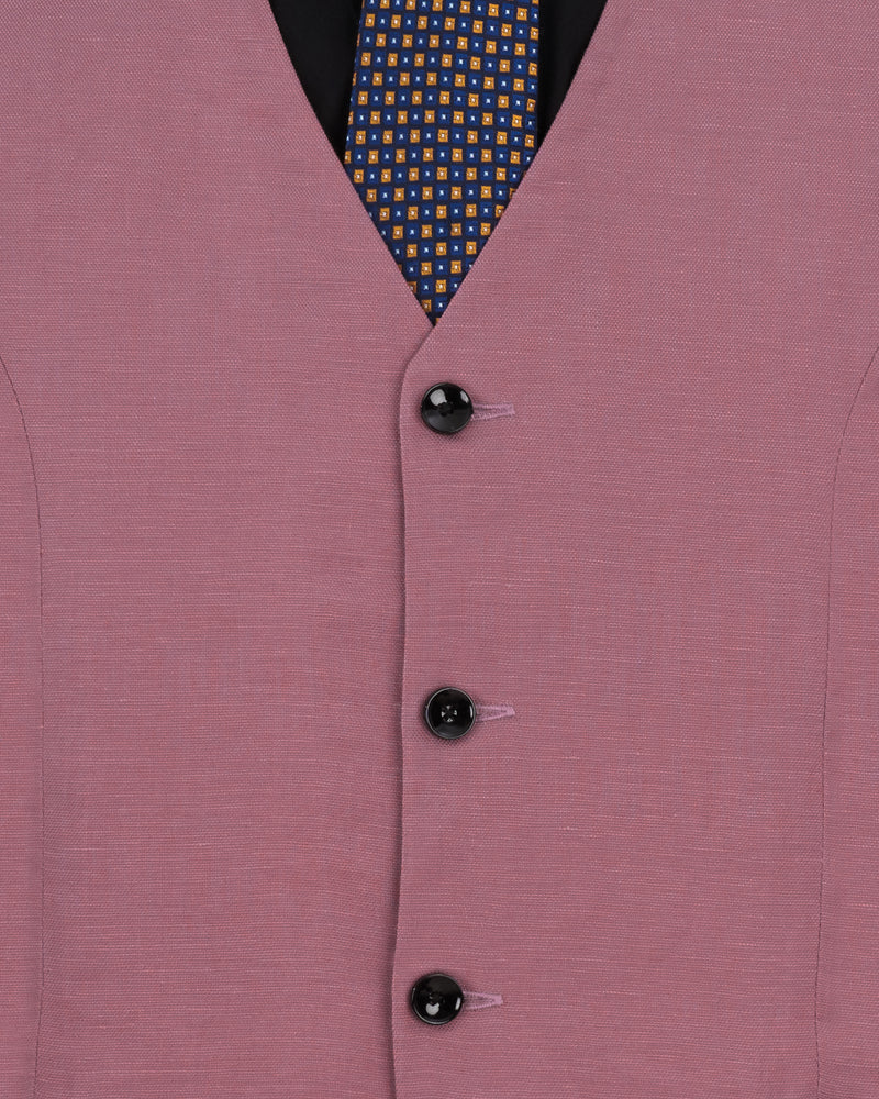 Dark Chestnut Pink Single Breasted Luxurious Linen Suit ST2313-SB-36, ST2313-SB-38, ST2313-SB-40, ST2313-SB-42, ST2313-SB-44, ST2313-SB-46, ST2313-SB-48, ST2313-SB-50, ST2313-SB-52, ST2313-SB-54, ST2313-SB-56, ST2313-SB-58, ST2313-SB-60