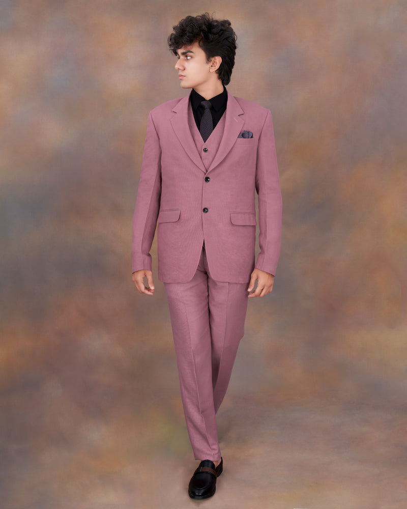 Dark Chestnut Pink Single Breasted Luxurious Linen Suit ST2313-SB-36, ST2313-SB-38, ST2313-SB-40, ST2313-SB-42, ST2313-SB-44, ST2313-SB-46, ST2313-SB-48, ST2313-SB-50, ST2313-SB-52, ST2313-SB-54, ST2313-SB-56, ST2313-SB-58, ST2313-SB-60