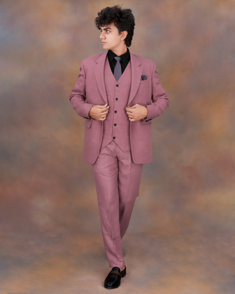 Dark Chestnut Pink Single Breasted Luxurious Linen Suit ST2313-SB-36, ST2313-SB-38, ST2313-SB-40, ST2313-SB-42, ST2313-SB-44, ST2313-SB-46, ST2313-SB-48, ST2313-SB-50, ST2313-SB-52, ST2313-SB-54, ST2313-SB-56, ST2313-SB-58, ST2313-SB-60