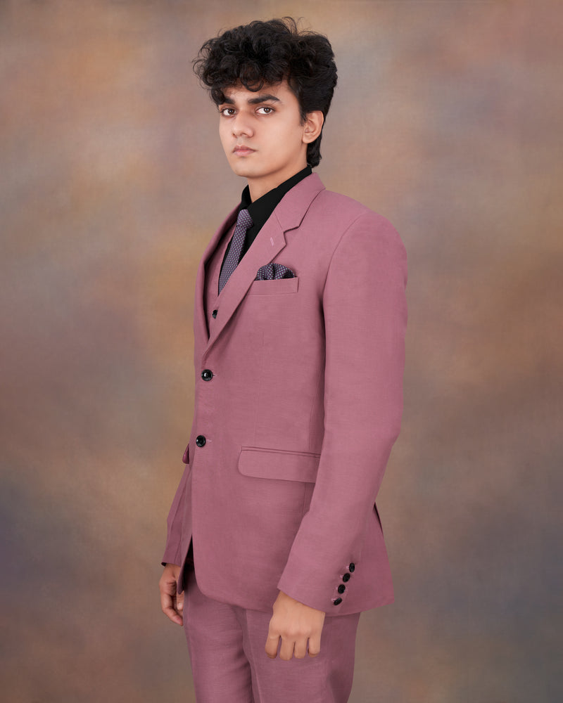 Dark Chestnut Pink Single Breasted Luxurious Linen Suit ST2313-SB-36, ST2313-SB-38, ST2313-SB-40, ST2313-SB-42, ST2313-SB-44, ST2313-SB-46, ST2313-SB-48, ST2313-SB-50, ST2313-SB-52, ST2313-SB-54, ST2313-SB-56, ST2313-SB-58, ST2313-SB-60