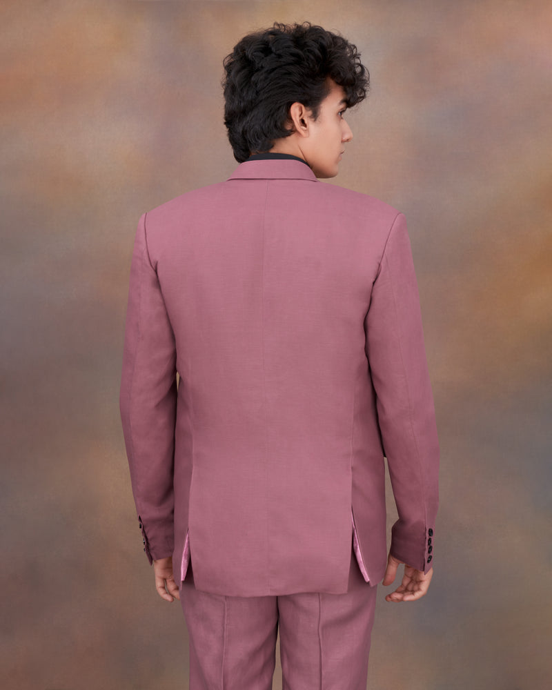 Dark Chestnut Pink Single Breasted Luxurious Linen Suit ST2313-SB-36, ST2313-SB-38, ST2313-SB-40, ST2313-SB-42, ST2313-SB-44, ST2313-SB-46, ST2313-SB-48, ST2313-SB-50, ST2313-SB-52, ST2313-SB-54, ST2313-SB-56, ST2313-SB-58, ST2313-SB-60