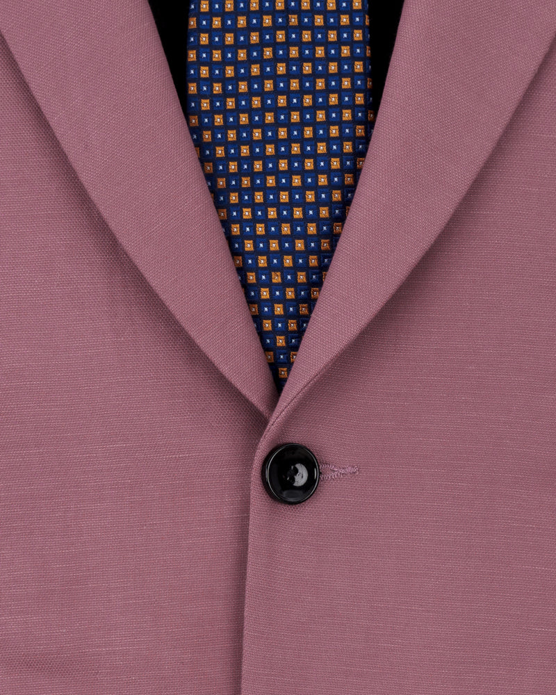 Dark Chestnut Pink Single Breasted Luxurious Linen Suit ST2313-SB-36, ST2313-SB-38, ST2313-SB-40, ST2313-SB-42, ST2313-SB-44, ST2313-SB-46, ST2313-SB-48, ST2313-SB-50, ST2313-SB-52, ST2313-SB-54, ST2313-SB-56, ST2313-SB-58, ST2313-SB-60