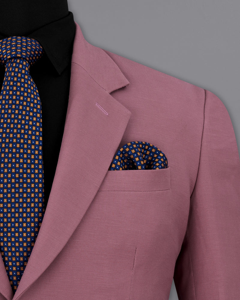 Dark Chestnut Pink Single Breasted Luxurious Linen Suit ST2313-SB-36, ST2313-SB-38, ST2313-SB-40, ST2313-SB-42, ST2313-SB-44, ST2313-SB-46, ST2313-SB-48, ST2313-SB-50, ST2313-SB-52, ST2313-SB-54, ST2313-SB-56, ST2313-SB-58, ST2313-SB-60