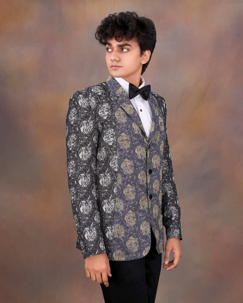 Charcoal Gray with Blue Jacquard Textured Designer Suit ST2337-SB-D213-36, ST2337-SB-D213-38, ST2337-SB-D213-40, ST2337-SB-D213-42, ST2337-SB-D213-44, ST2337-SB-D213-46, ST2337-SB-D213-48, ST2337-SB-D213-50, ST2337-SB-D213-52, ST2337-SB-D213-54, ST2337-SB-D213-56, ST2337-SB-D213-58, ST2337-SB-D213-60