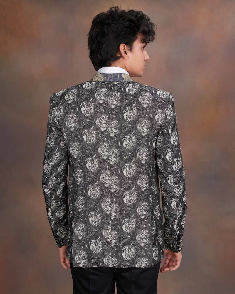 Charcoal Gray with Blue Jacquard Textured Designer Suit ST2337-SB-D213-36, ST2337-SB-D213-38, ST2337-SB-D213-40, ST2337-SB-D213-42, ST2337-SB-D213-44, ST2337-SB-D213-46, ST2337-SB-D213-48, ST2337-SB-D213-50, ST2337-SB-D213-52, ST2337-SB-D213-54, ST2337-SB-D213-56, ST2337-SB-D213-58, ST2337-SB-D213-60