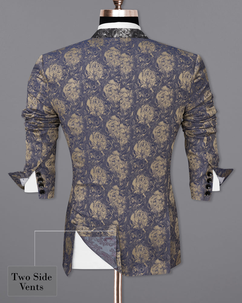 Gravel Blue and Black Jacquard Textured Designer Suit ST2349-SB-D213-36, ST2349-SB-D213-38, ST2349-SB-D213-40, ST2349-SB-D213-42, ST2349-SB-D213-44, ST2349-SB-D213-46, ST2349-SB-D213-48, ST2349-SB-D213-50, ST2349-SB-D213-52, ST2349-SB-D213-54, ST2349-SB-D213-56, ST2349-SB-D213-58, ST2349-SB-D213-60