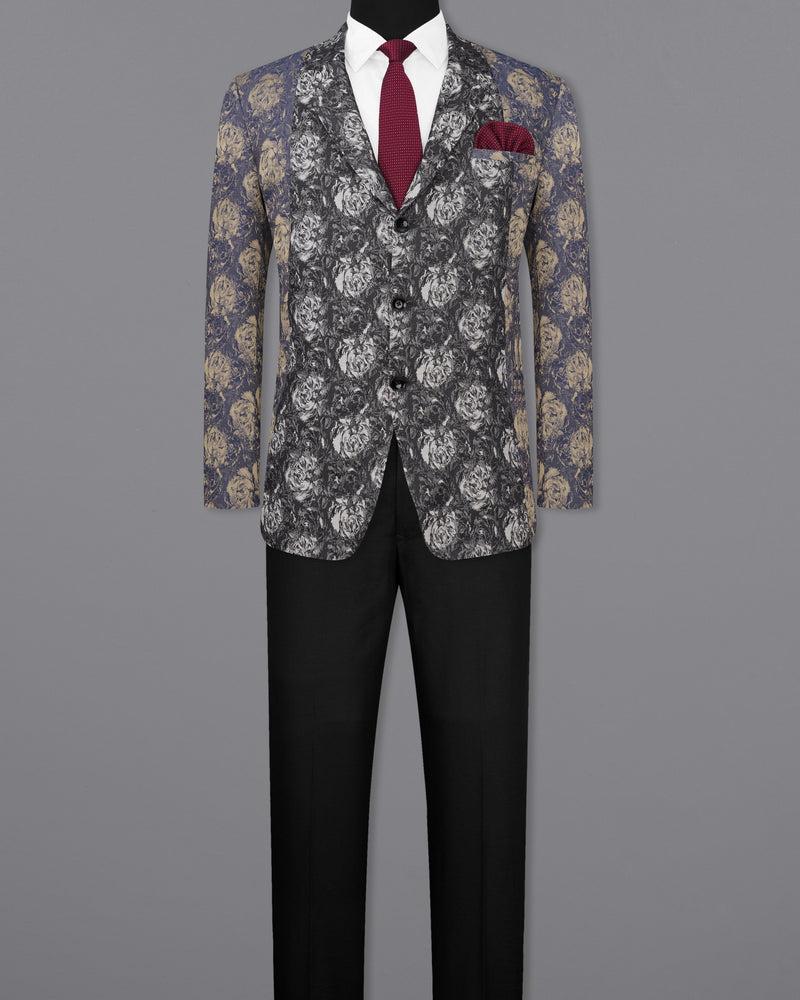 Gravel Blue and Black Jacquard Textured Designer Suit ST2349-SB-D213-36, ST2349-SB-D213-38, ST2349-SB-D213-40, ST2349-SB-D213-42, ST2349-SB-D213-44, ST2349-SB-D213-46, ST2349-SB-D213-48, ST2349-SB-D213-50, ST2349-SB-D213-52, ST2349-SB-D213-54, ST2349-SB-D213-56, ST2349-SB-D213-58, ST2349-SB-D213-60