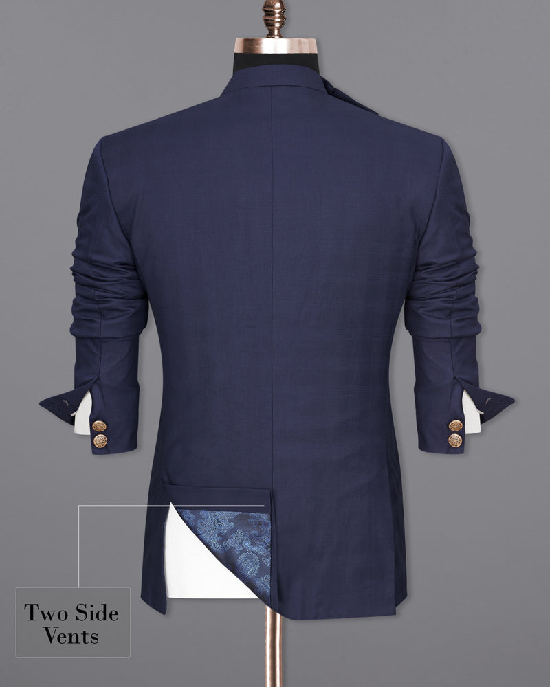 Tuna Navy Blue Cross Buttoned Bandhgala Suit ST2350-CBG2-36, ST2350-CBG2-38, ST2350-CBG2-40, ST2350-CBG2-42, ST2350-CBG2-44, ST2350-CBG2-46, ST2350-CBG2-48, ST2350-CBG2-50, ST2350-CBG2-52, ST2350-CBG2-54, ST2350-CBG2-56, ST2350-CBG2-58, ST2350-CBG2-60