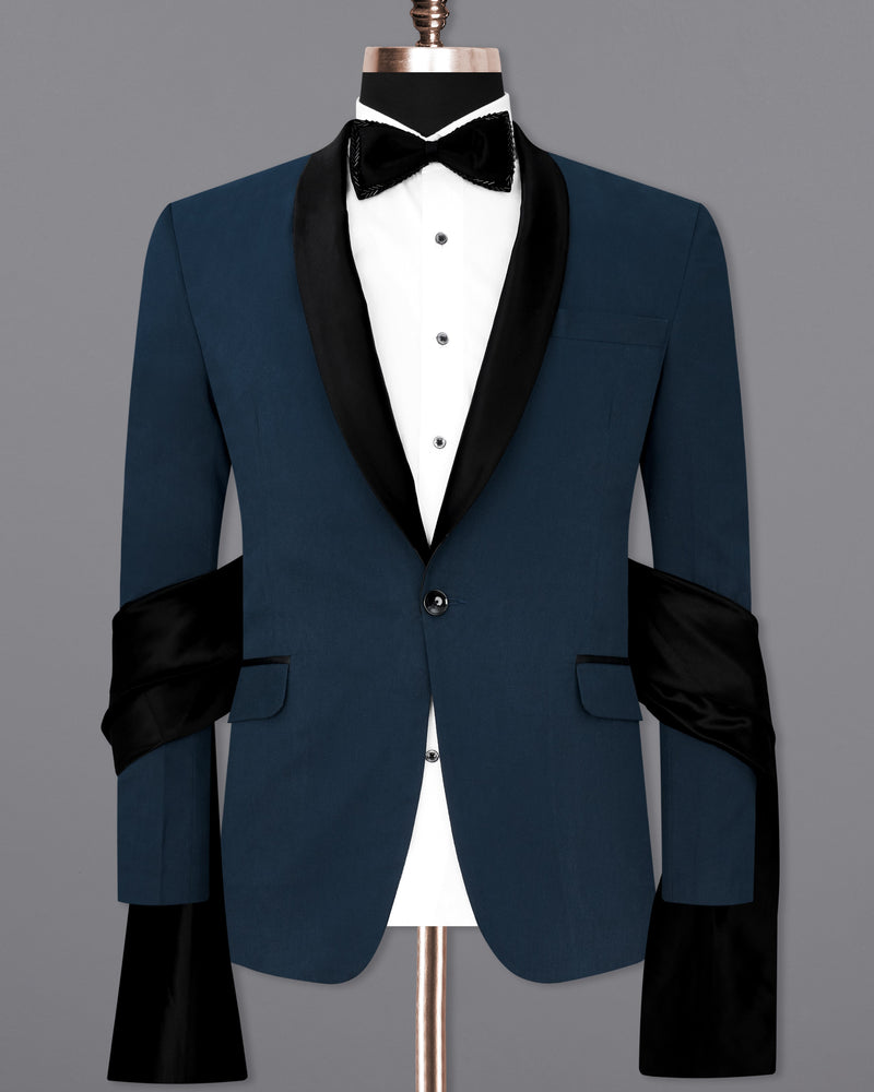 Big Stone Blue Premium Cotton Designer Tuxedo Suit with Shawl ST2351-BKL-D241-36, ST2351-BKL-D241-38, ST2351-BKL-D241-40, ST2351-BKL-D241-42, ST2351-BKL-D241-44, ST2351-BKL-D241-46, ST2351-BKL-D241-48, ST2351-BKL-D241-50, ST2351-BKL-D241-52, ST2351-BKL-D241-54, ST2351-BKL-D241-56, ST2351-BKL-D241-58, ST2351-BKL-D241-60