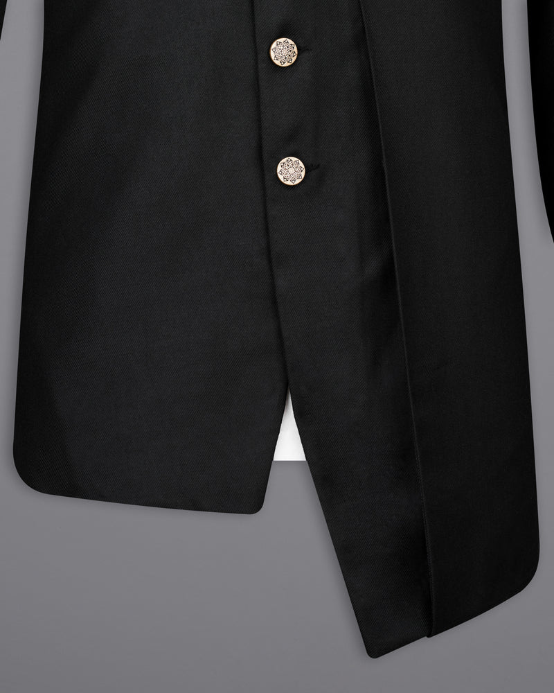 Jade Black Bandhgala Designer Suit