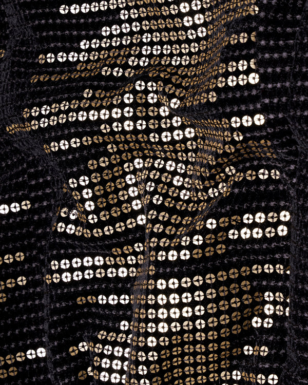 Jade Black Embroidered with Sequins Work Bandhgala Jodhpuri Suit