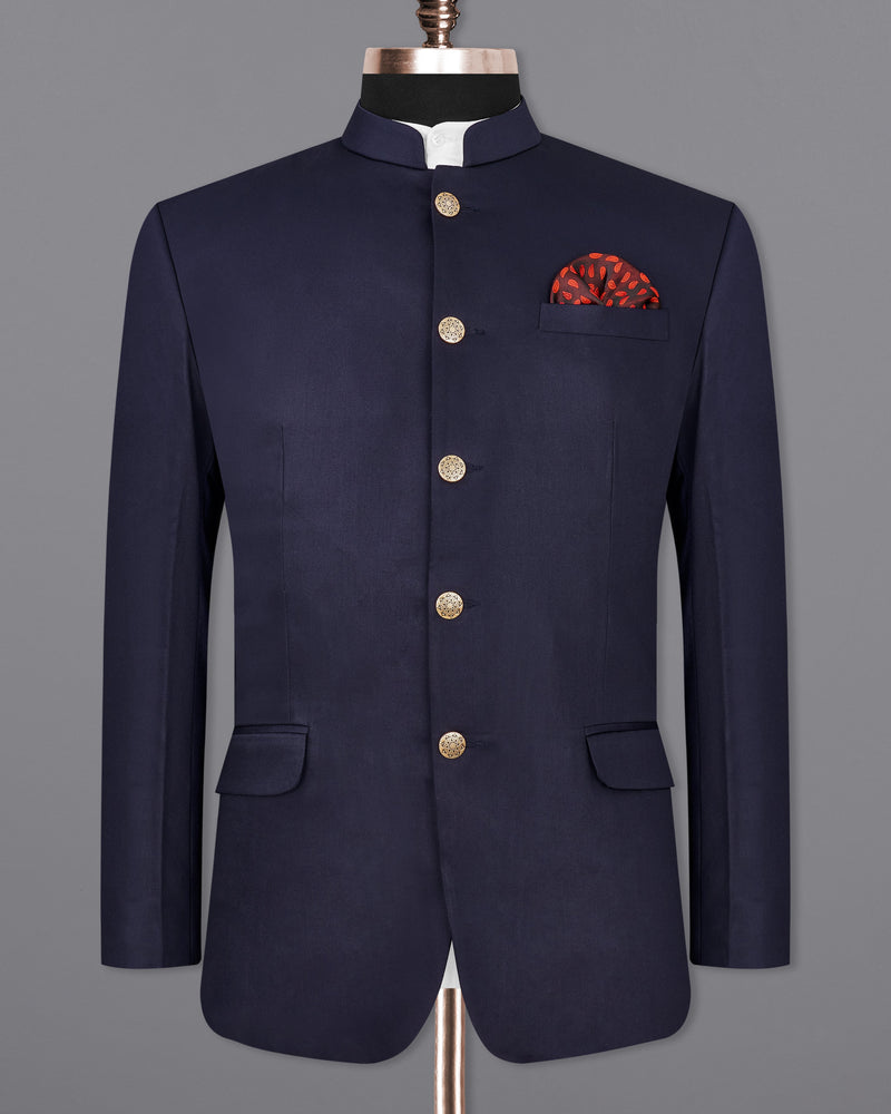 Navy Blue Bandhgala Suit ST2446-BG-36, ST2446-BG-38, ST2446-BG-40, ST2446-BG-42, ST2446-BG-44, ST2446-BG-46, ST2446-BG-48, ST2446-BG-50, ST2446-BG-52, ST2446-BG-54, ST2446-BG-56, ST2446-BG-58, ST2446-BG-60