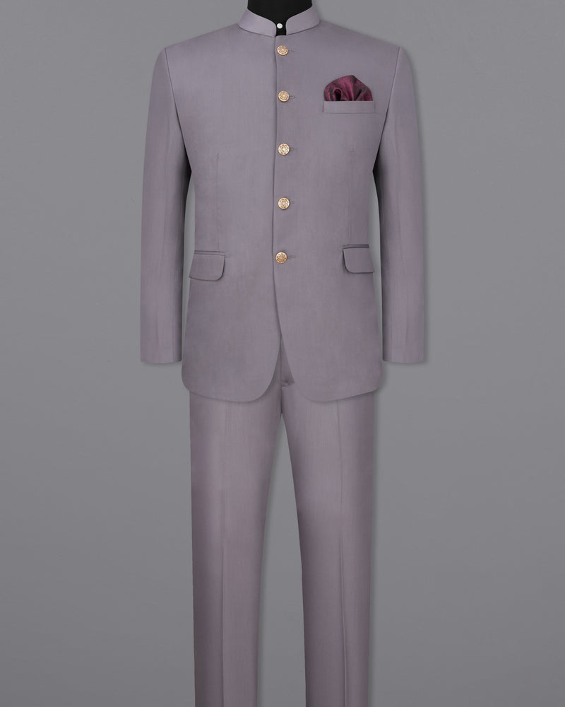 Light Gray Bandhgala Suit ST2449-BG-36, ST2449-BG-38, ST2449-BG-40, ST2449-BG-42, ST2449-BG-44, ST2449-BG-46, ST2449-BG-48, ST2449-BG-50, ST2449-BG-52, ST2449-BG-54, ST2449-BG-56, ST2449-BG-58, ST2449-BG-60