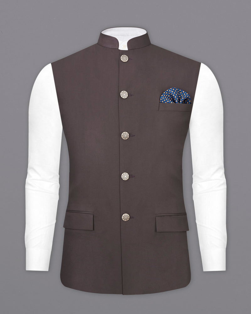 Coffee Brown Cross Buttoned Bandhgala Suit ST2469-CBG-36, ST2469-CBG-38, ST2469-CBG-40, ST2469-CBG-42, ST2469-CBG-44, ST2469-CBG-46, ST2469-CBG-48, ST2469-CBG-50, ST2469-CBG-52, ST2469-CBG-54, ST2469-CBG-56, ST2469-CBG-58, ST2469-CBG-60