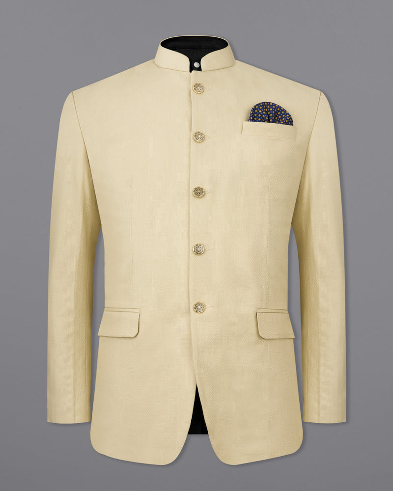 Hampton Beige Premium Cotton Bandhgala Suit