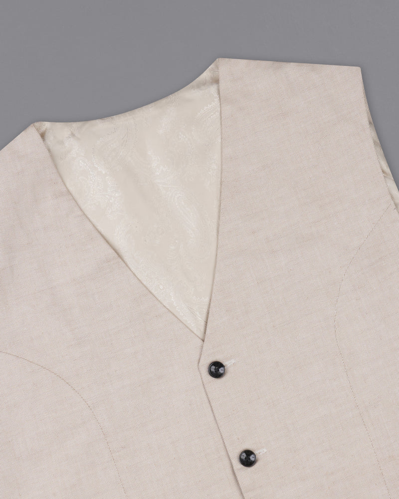 Swirl Cream Luxurious Linen Suit