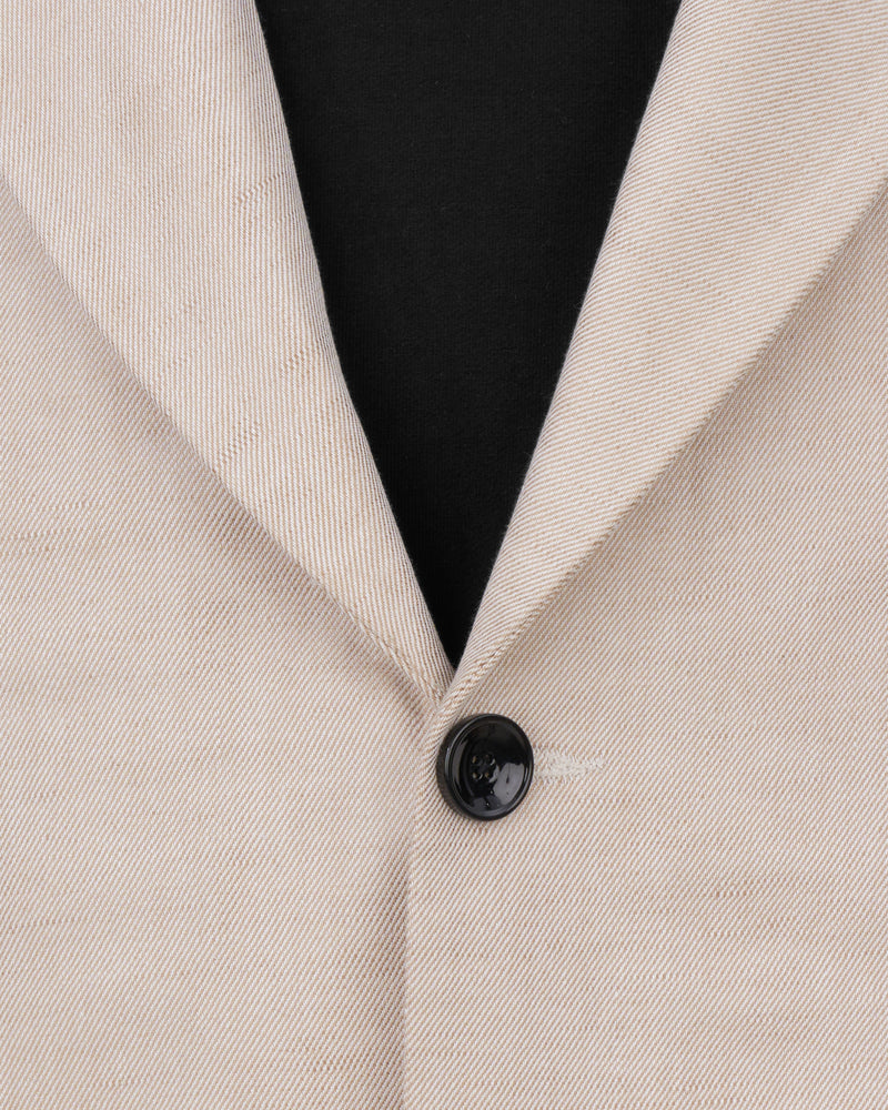 Swirl Cream Luxurious Linen Suit
