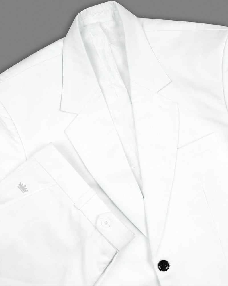 White Premium Cotton Sport Suit