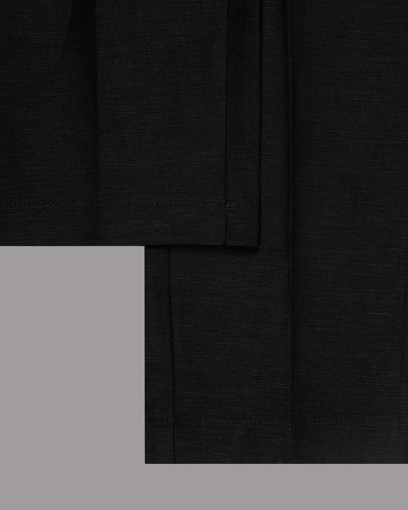 Jade Black Linen Performance Suit