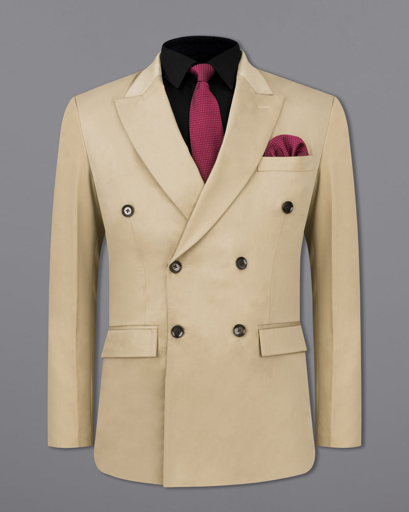 Hazelnut Wool Blend Double Breasted Suit