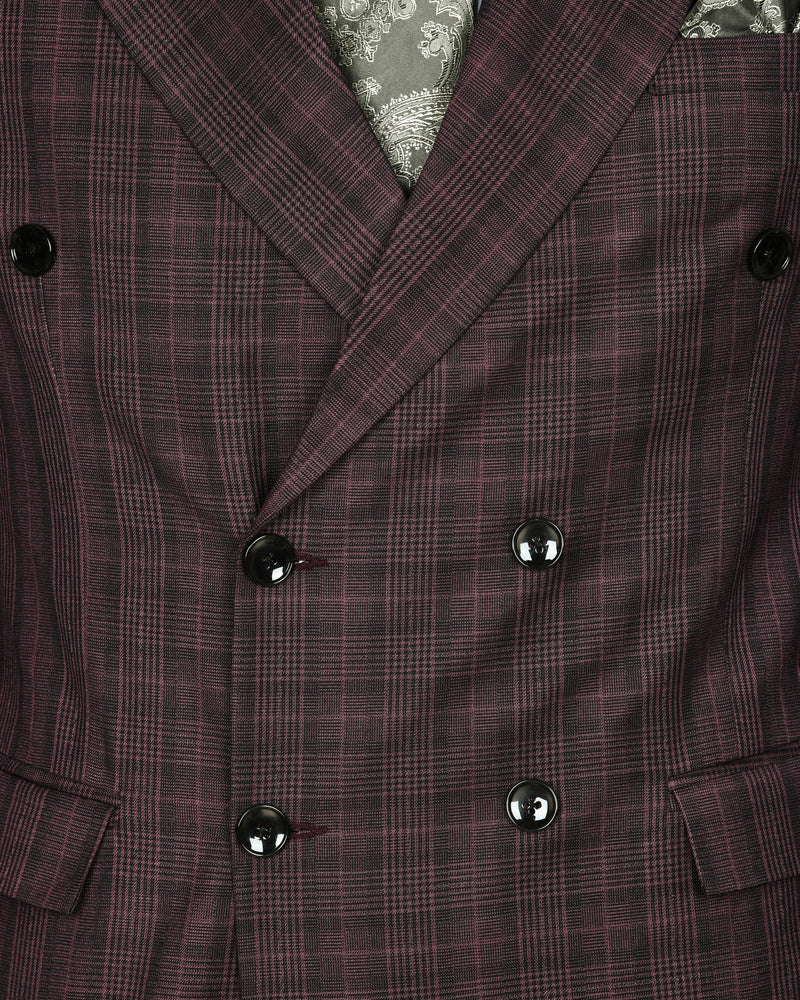 Rosewood Plaid Double Breasted Suit