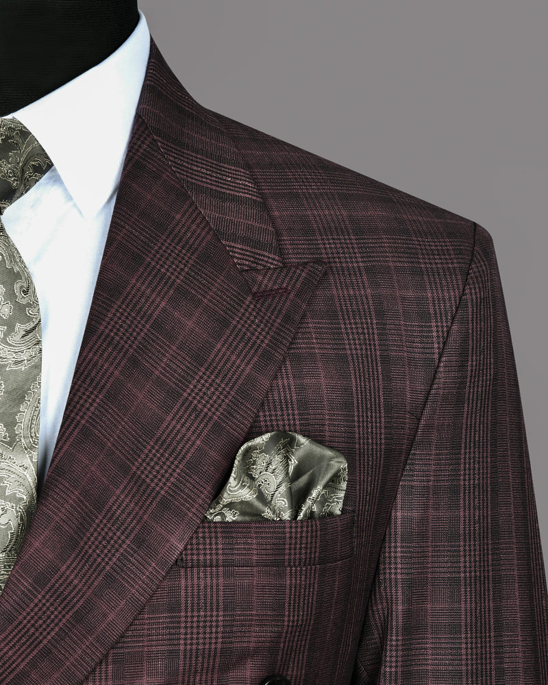 Rosewood Plaid Double Breasted Suit