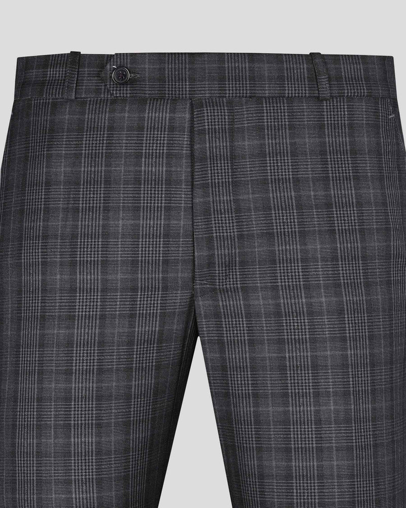 Charcoal Plaid Double Breasted Suit