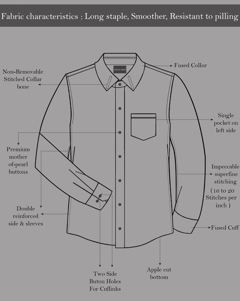Beaver Brown and Zinnwaldite Twill Checkered Premium Cotton Shirt