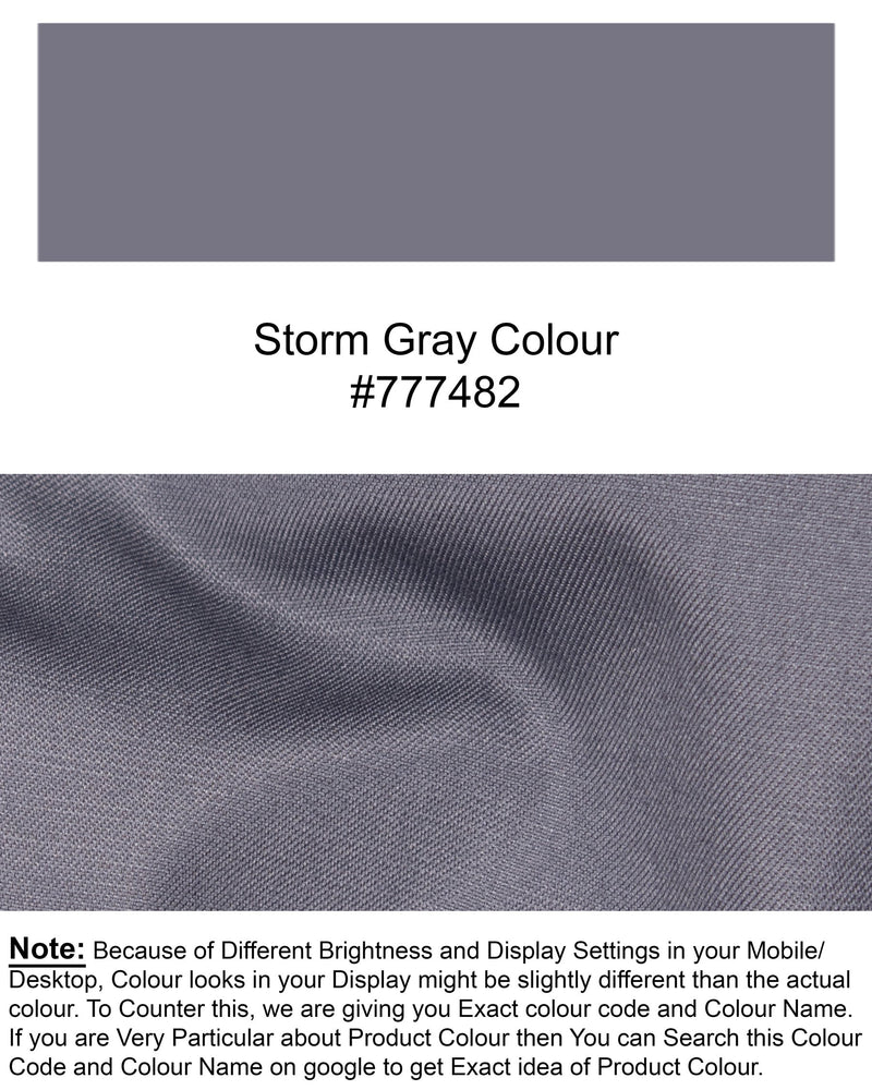Storm Gray Wool Rich Pant