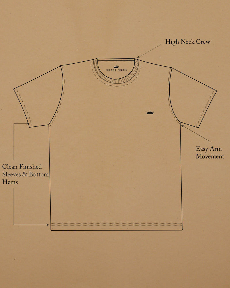 Navy Pinstriped Lightweight Premium Cotton T-shirt