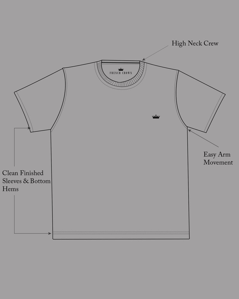 Jade Black With Round Neck  Super Soft Premium Cotton T-Shirt