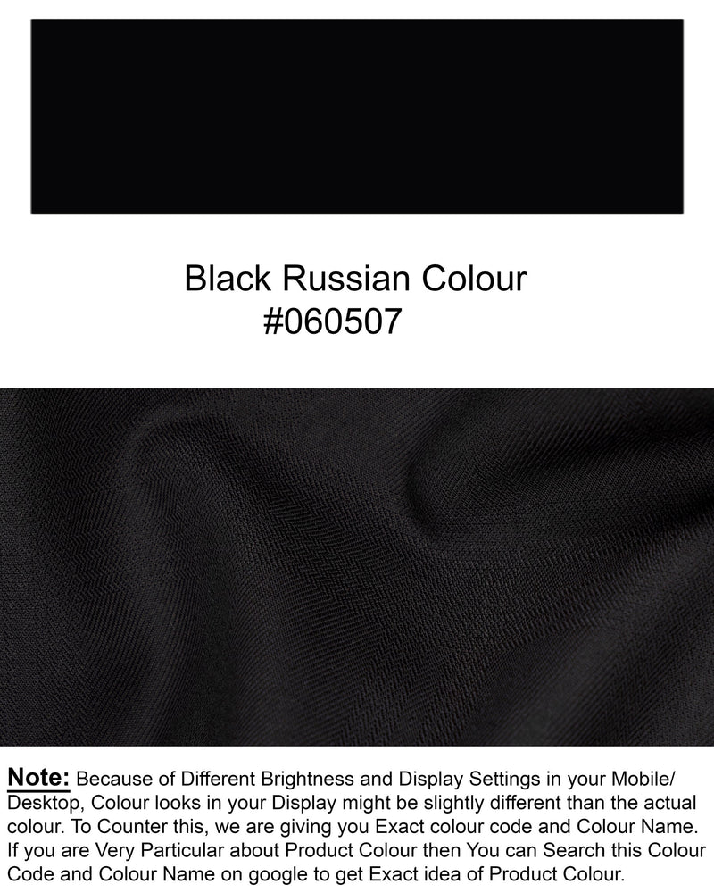Black Russian Wool rich Pant