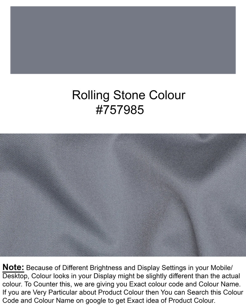 Rolling Stone Grey Wool Rich Pant