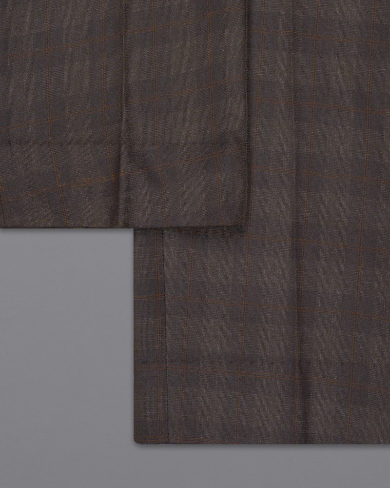 Thunder and Spice Brown Plaid Wool Rich Pant T1458-28, T1458-30, T1458-32, T1458-34, T1458-36, T1458-38, T1458-40, T1458-42, T1458-44 