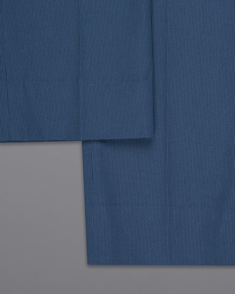 San Juan Blue Subtle Striped Premium Cotton Sports Pant T1569-28, T1569-30, T1569-32, T1569-34, T1569-36, T1569-38, T1569-40, T1569-42, T1569-44