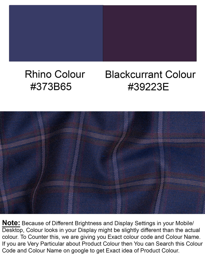 Rhino Blue Windowpane Woolrich Tuxedo Pant T1599-28, T1599-30, T1599-32, T1599-34, T1599-36, T1599-38, T1599-40, T1599-42, T1599-44