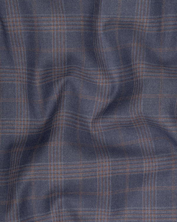 Trout Gray Super fine Checkered Wool Rich Pant T1613-28, T1613-30, T1613-32, T1613-34, T1613-36, T1613-38, T1613-40, T1613-42, T1613-44