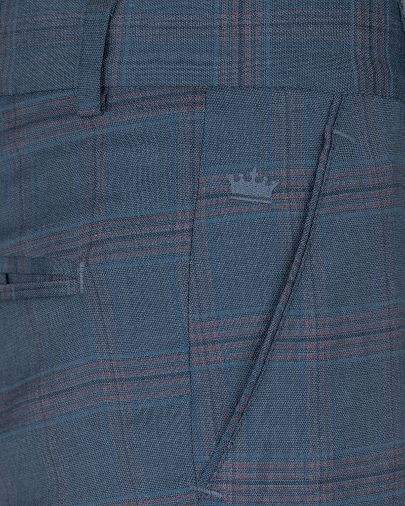 Pickled Bluewood Super fine Checkered Woolrich Pant T1626-28, T1626-30, T1626-32, T1626-34, T1626-36, T1626-38, T1626-40, T1626-42, T1626-44