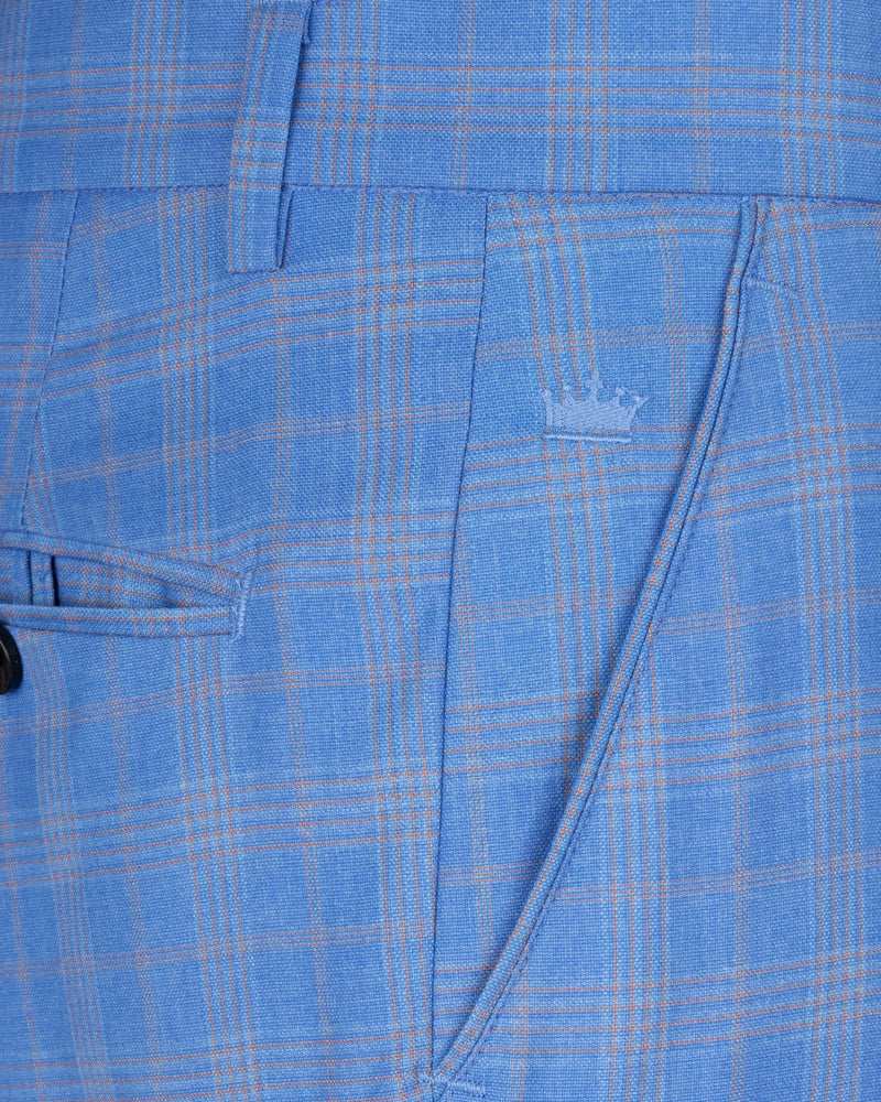 Jordy Blue Super fine Plaid Woolrich Pant