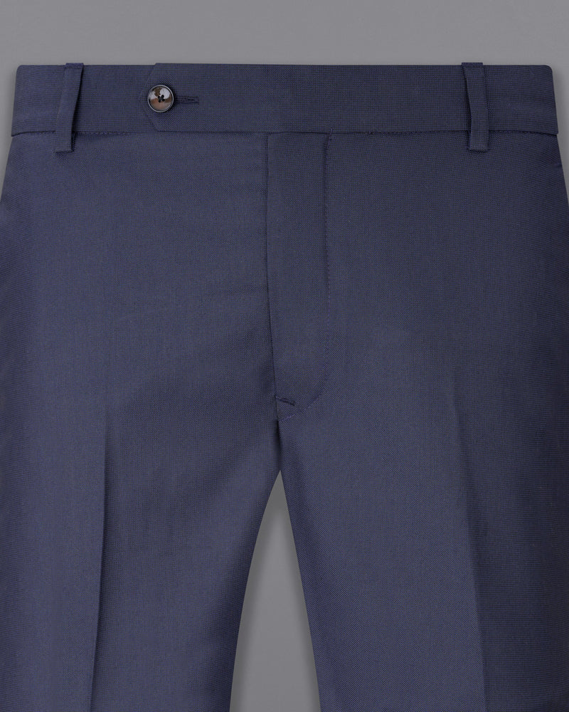 River Bed Blue Textured Pant