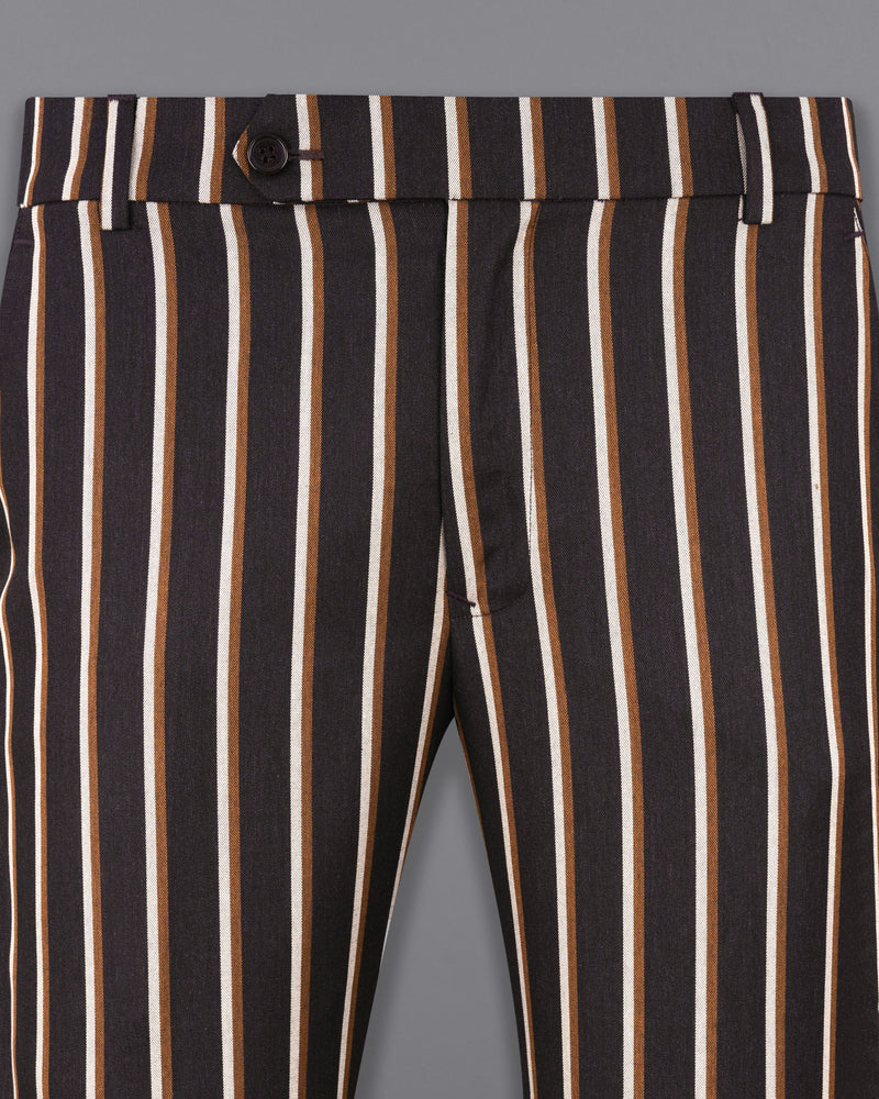 Thunder Brown Striped Pant