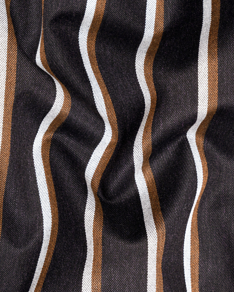 Thunder Brown Striped Pant