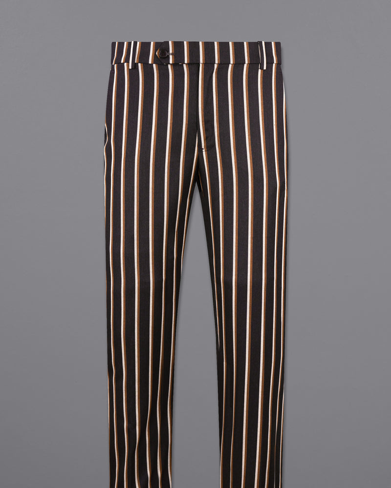 Thunder Brown Striped Pant