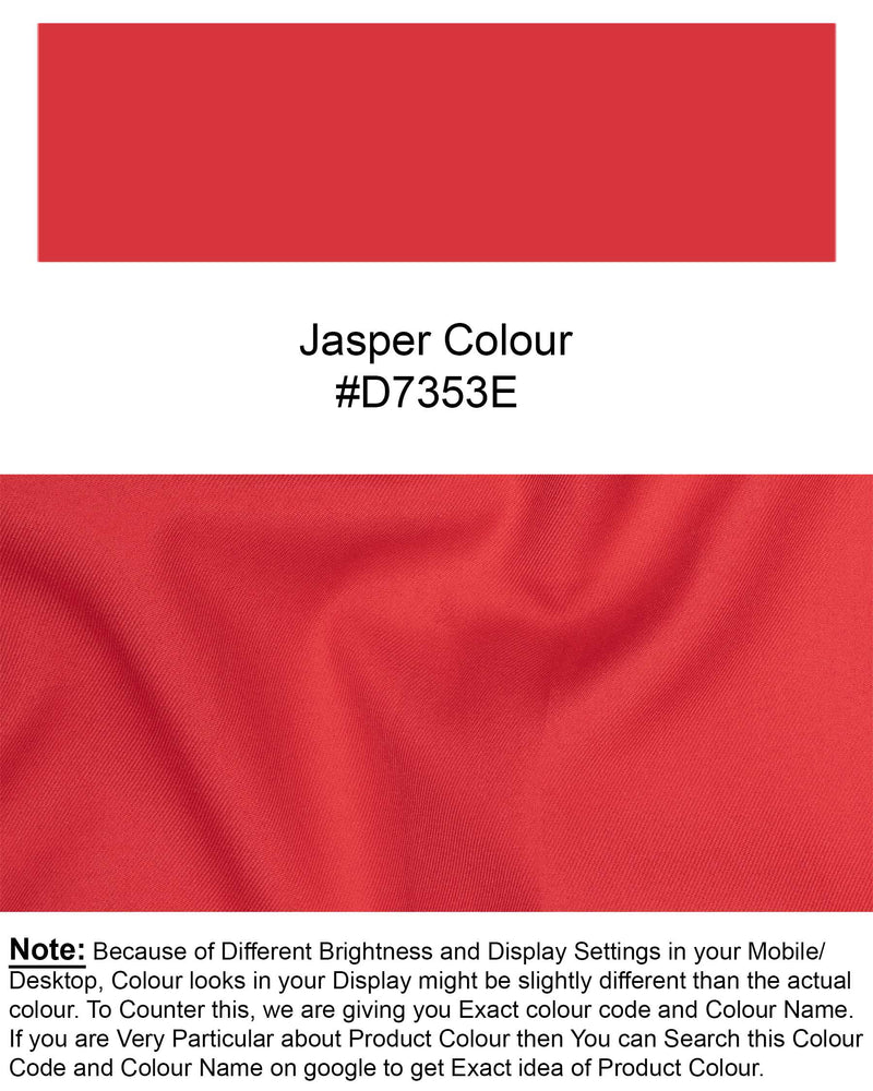 Jasper Red Solid Pant